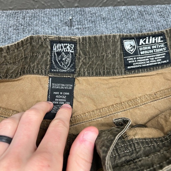 Kuhl Pants Mens 40x32 Brown Revolvr Vintage Patina Dye Chino Hiking Stretch - Picture 4 of 16